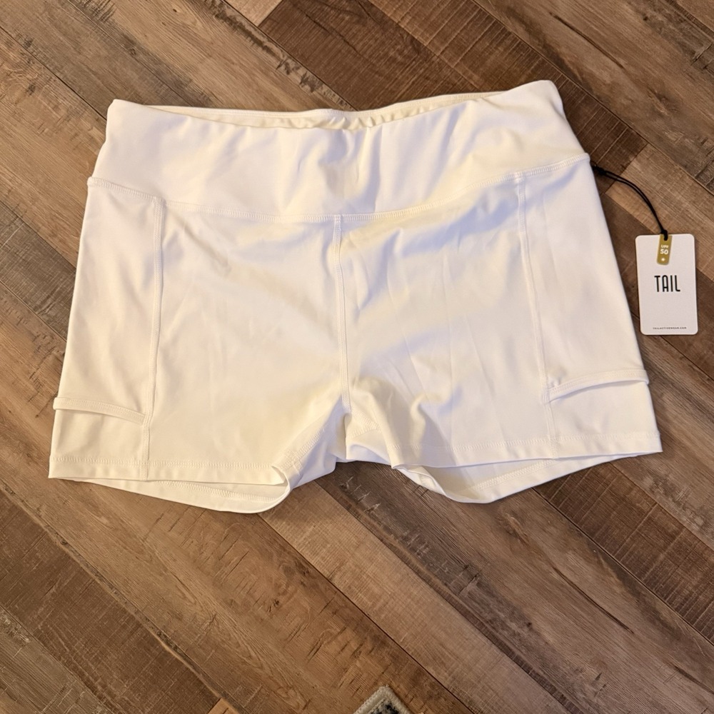 Tail Compression Tennis Shortie Women's White Run Yoga Trail 3 In Inseam